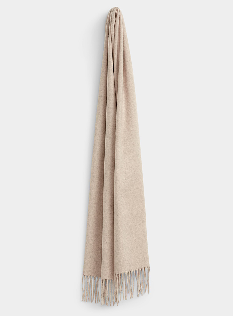 Simons Light Brown Essential velvety scarf for women