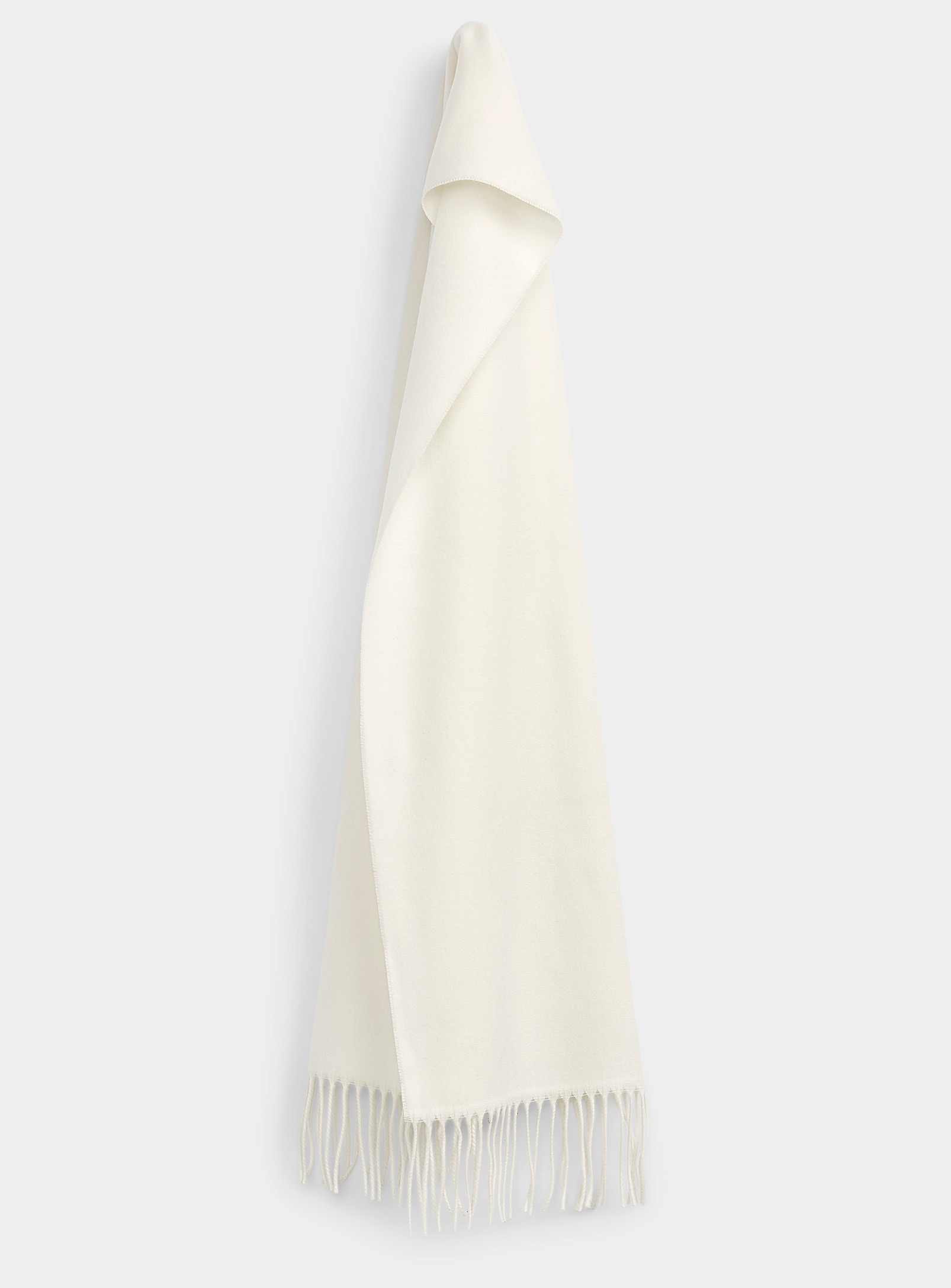 Le 31 Solid Ultra-soft Scarf In White