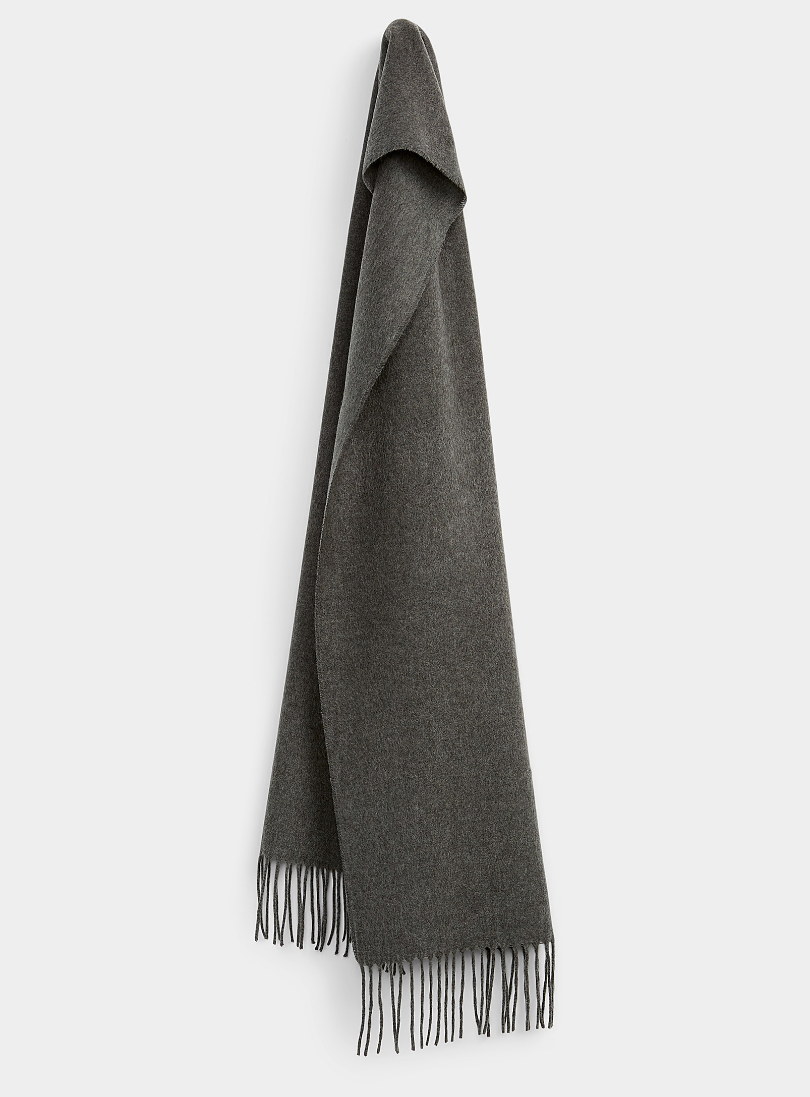 Le 31 Solid Ultra-soft Scarf In Charcoal