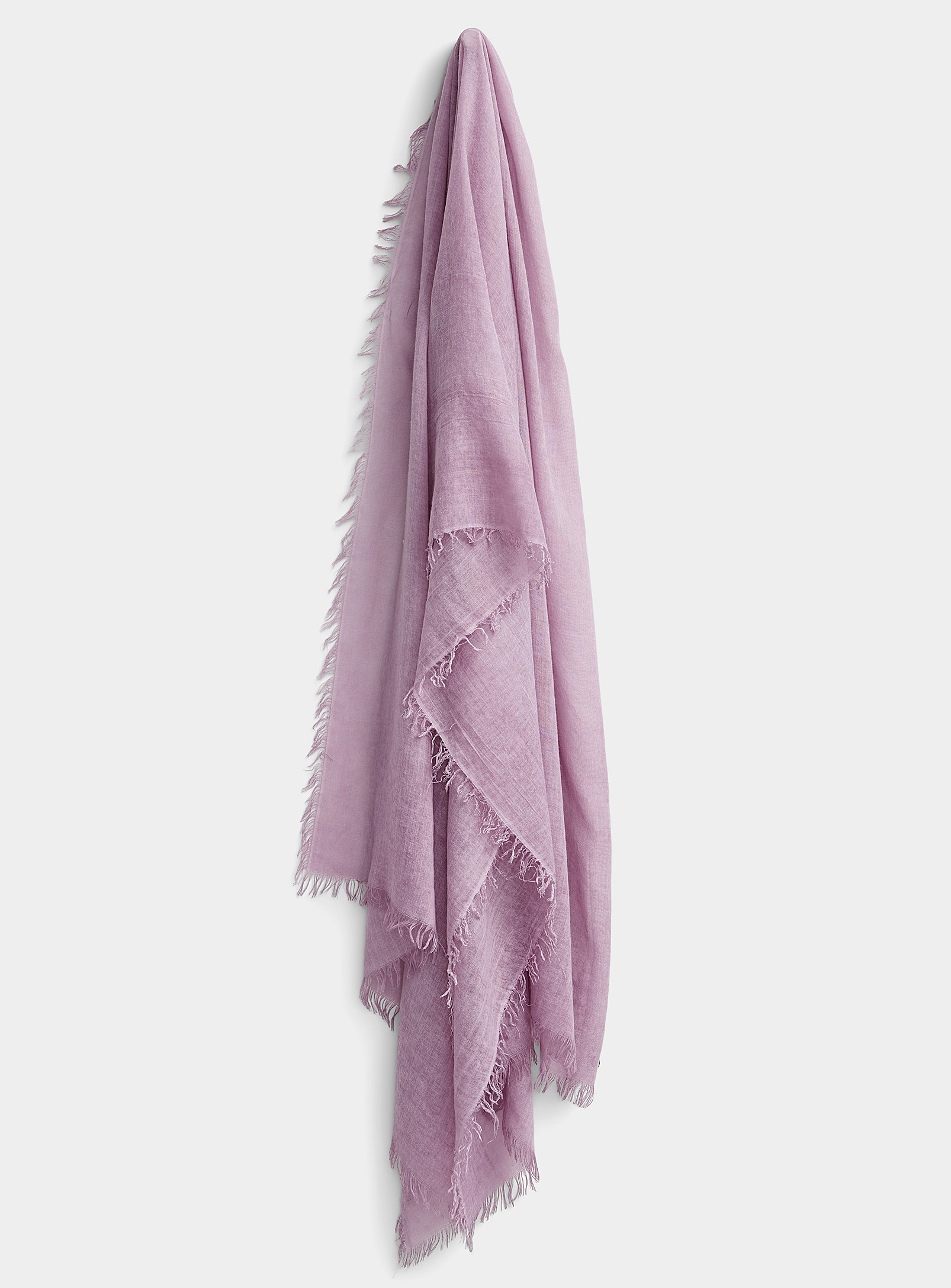 Fraas Fringed Raw Weave Scarf In Lilacs