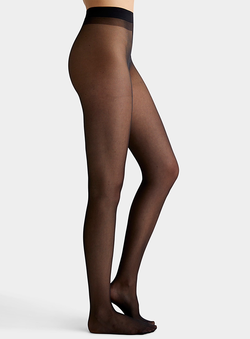 Swedish stockings Black Elin pantyhose Set of 2 for women