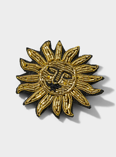 Le 31: La broche brod&eacute;e d&eacute;corative Blanc pour homme