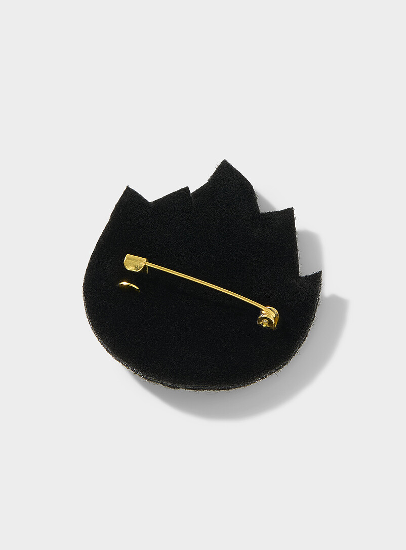 Le 31: La broche brod&eacute;e expressive Rouge &agrave; motifs pour homme