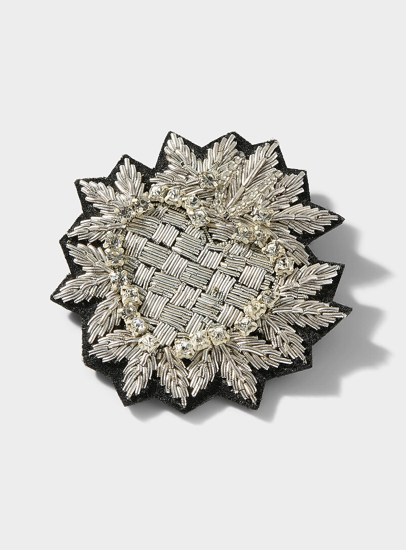 Decorative Embroidered Brooch