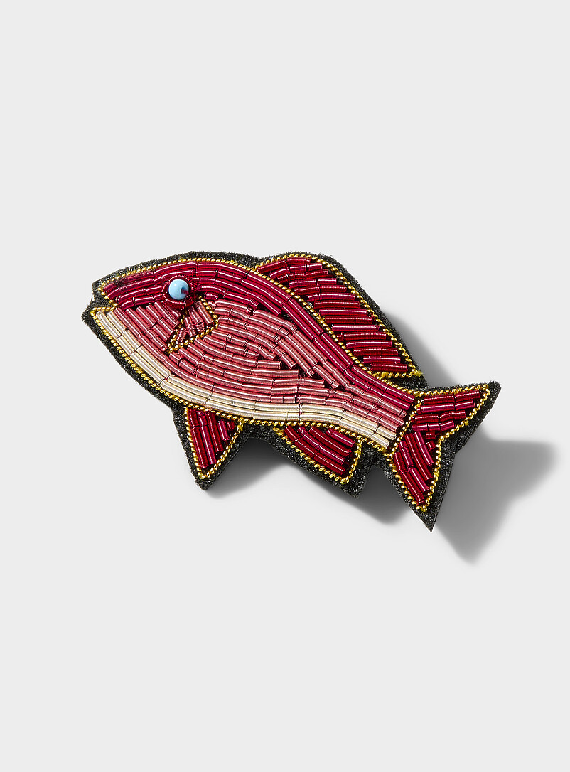 Expressive Embroidered Brooch