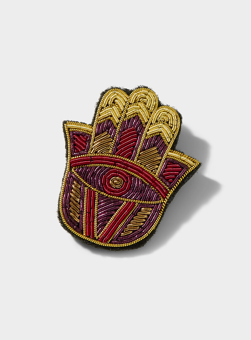 Expressive Embroidered Brooch