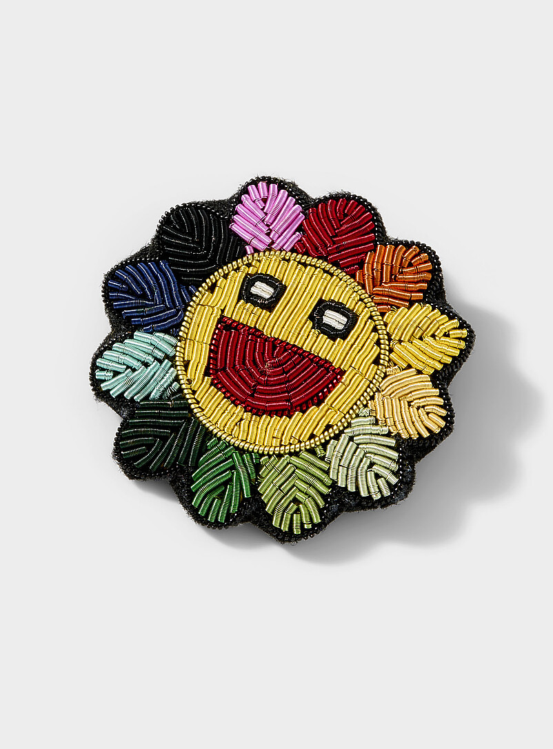 Expressive Embroidered Brooch