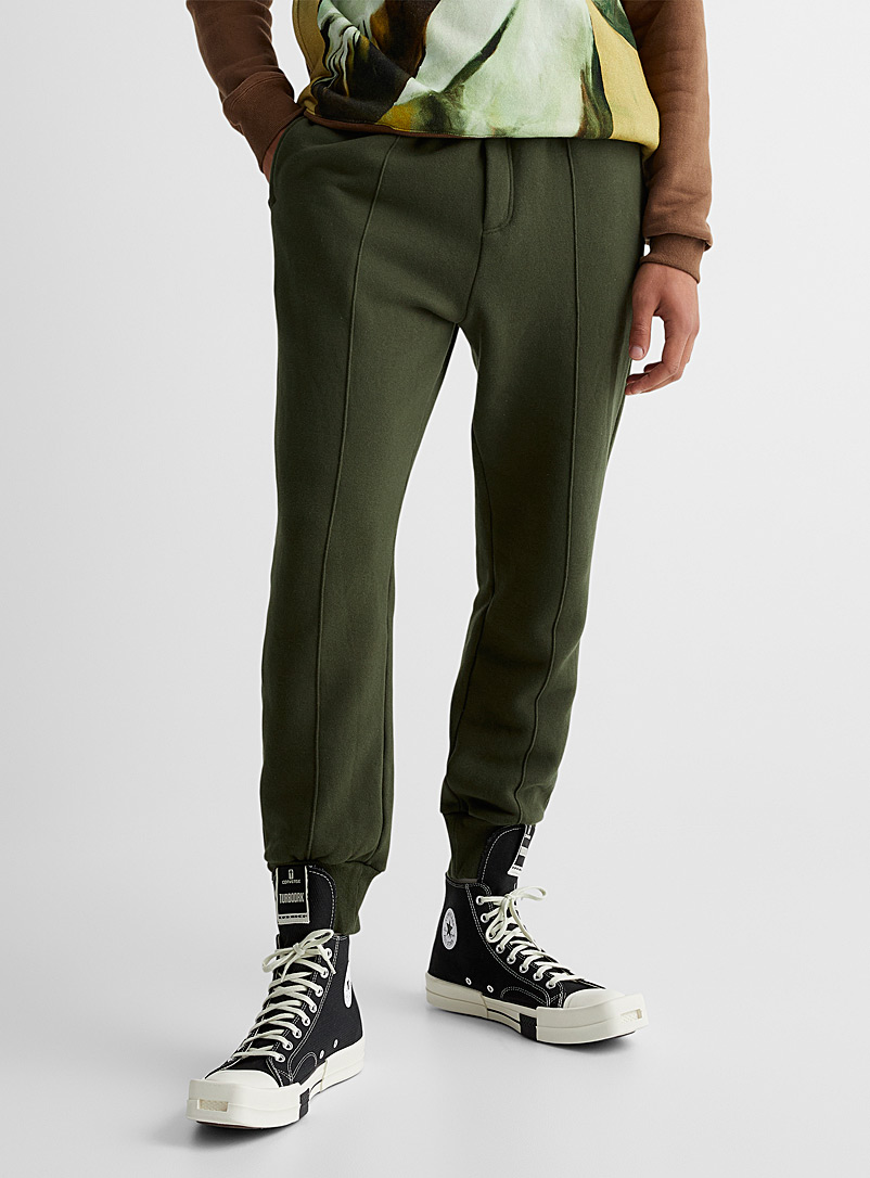 Undercover Mossy Green Vertical lines jogger for men