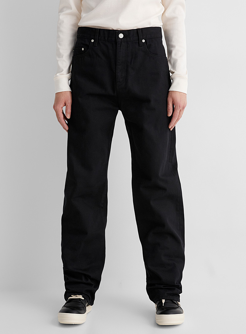 Undercover Black Removable zippered pocket black jeans for men