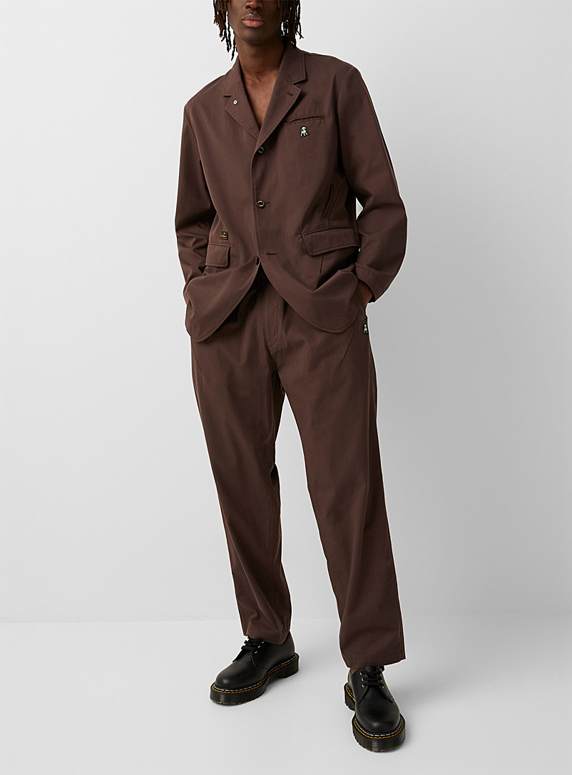 Undercover Brown Brown twill loose pants for men