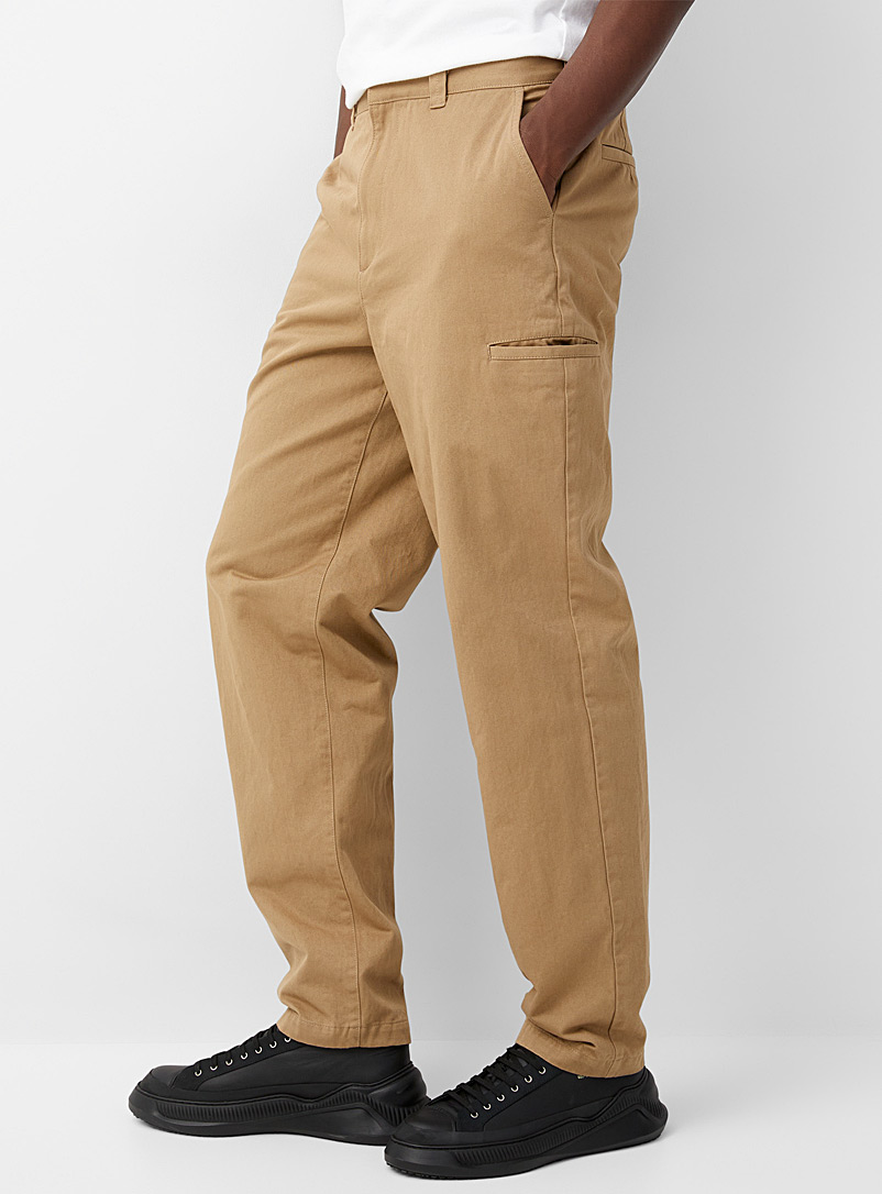Undercover: Le pantalon travailleur twill coton Beige crème pour homme