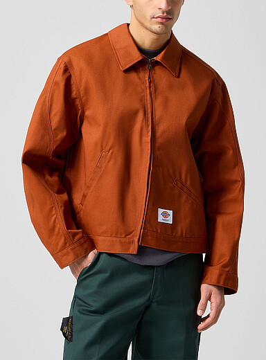 Undercover Orange Wavy zip utilitarian jacket <b>Undercover x Dickies</b> for men