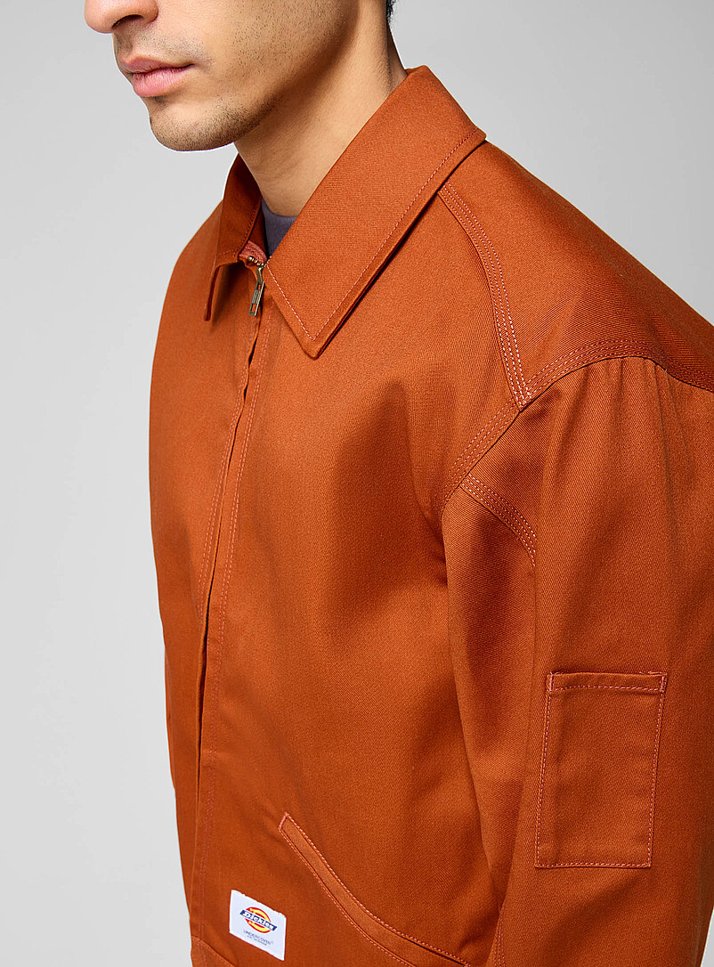 Undercover Orange Wavy zip utilitarian jacket <b>Undercover x Dickies</b> for men