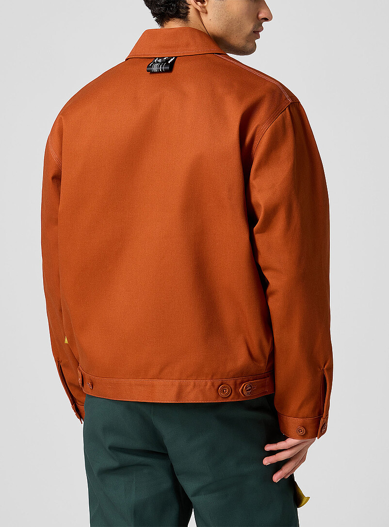 Undercover Orange Wavy zip utilitarian jacket <b>Undercover x Dickies</b> for men