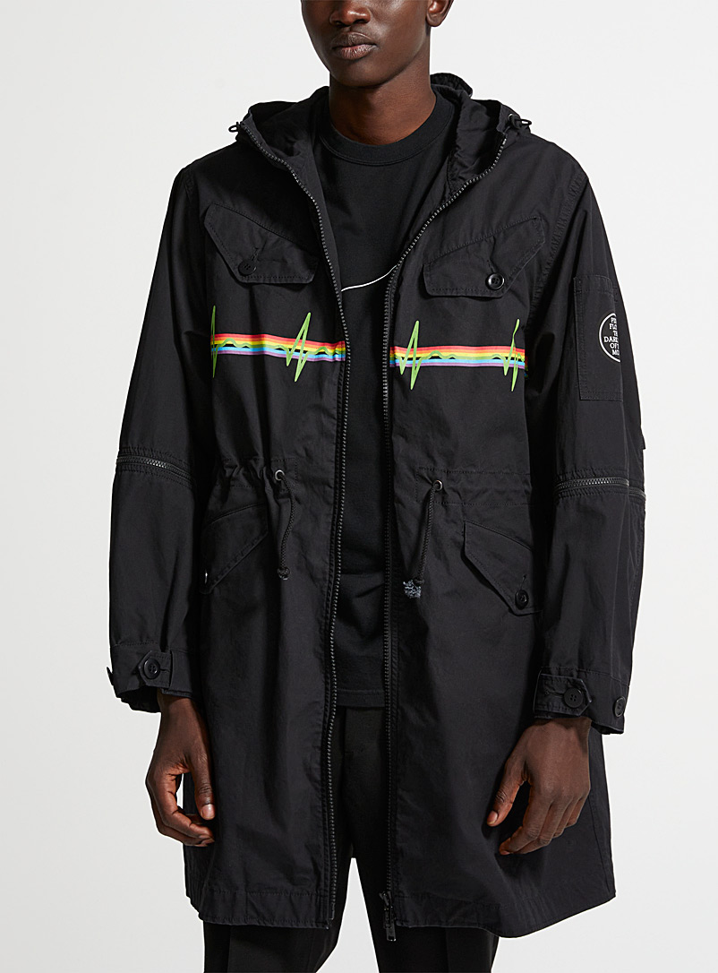 Undercover Black The Dark Side of the Moon parka for men
