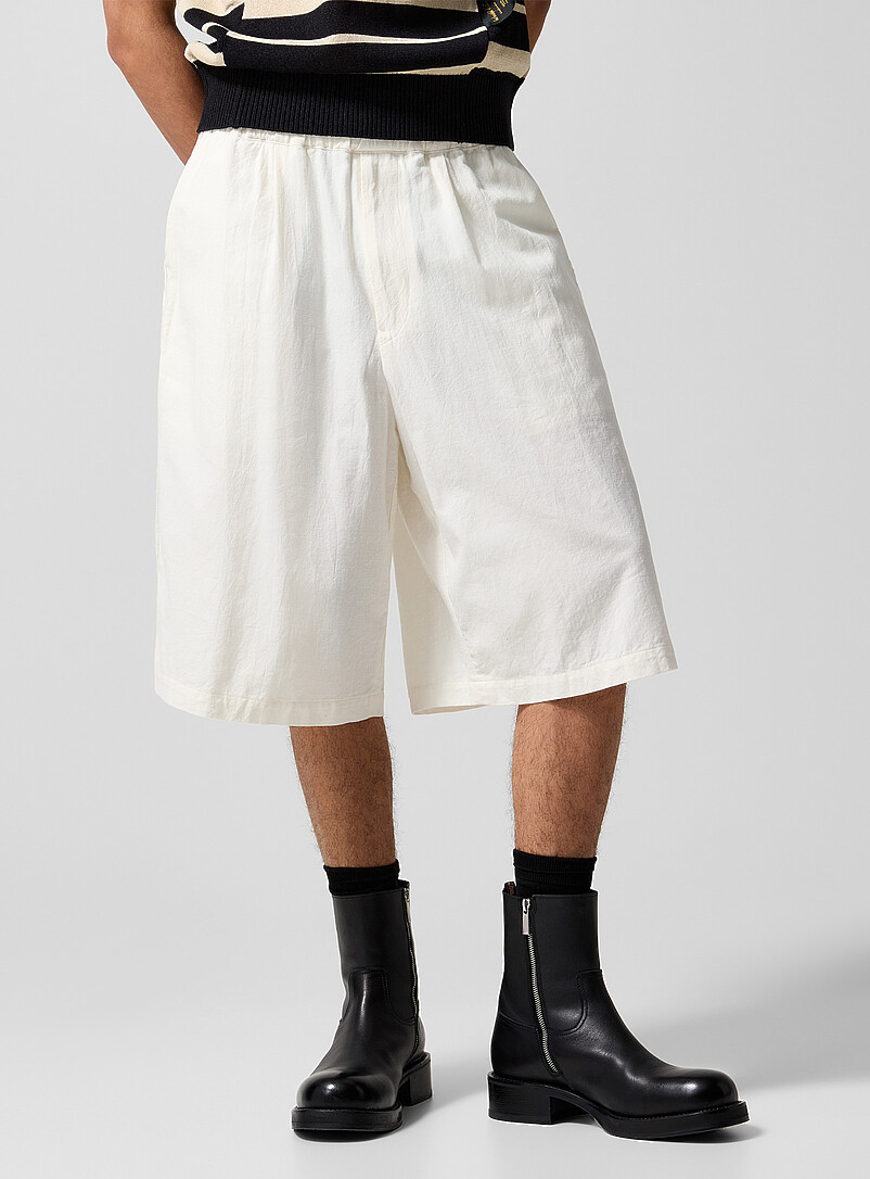 Undercover Off White Elasticized-waist Bermuda short for men
