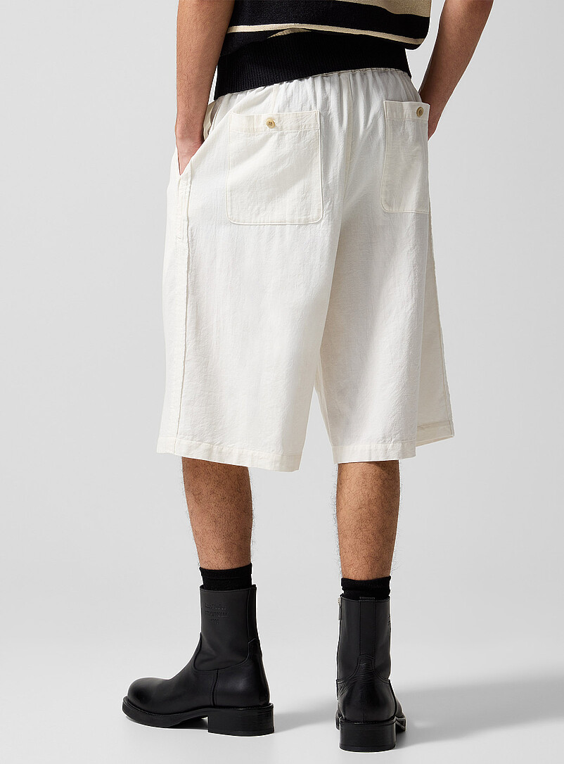 Undercover Off White Elasticized-waist Bermuda short for men