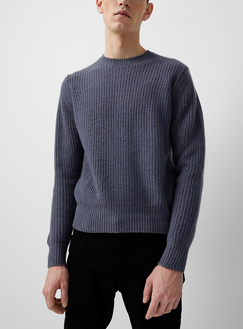 Undercover Blue Removable collar sweater for men