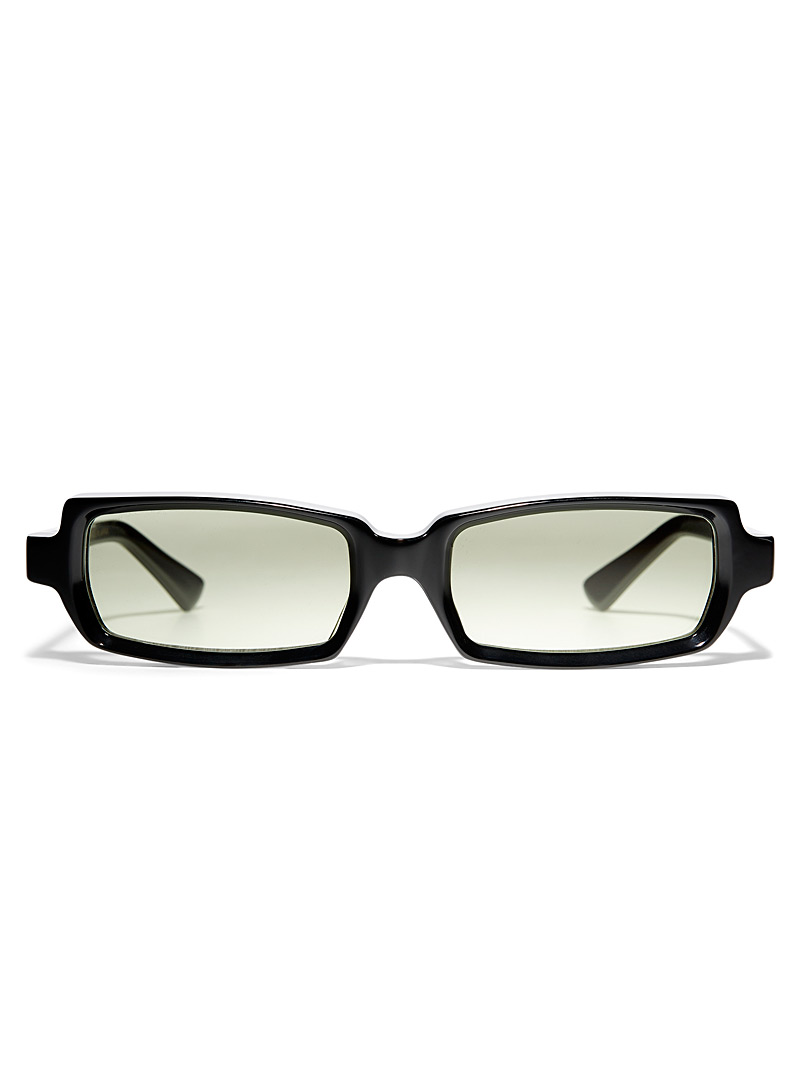 Undercover: Les lunettes rectangulaires verres teintés Noir pour homme