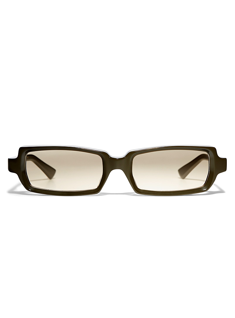 Undercover Khaki Rectangular tinted glasses for men