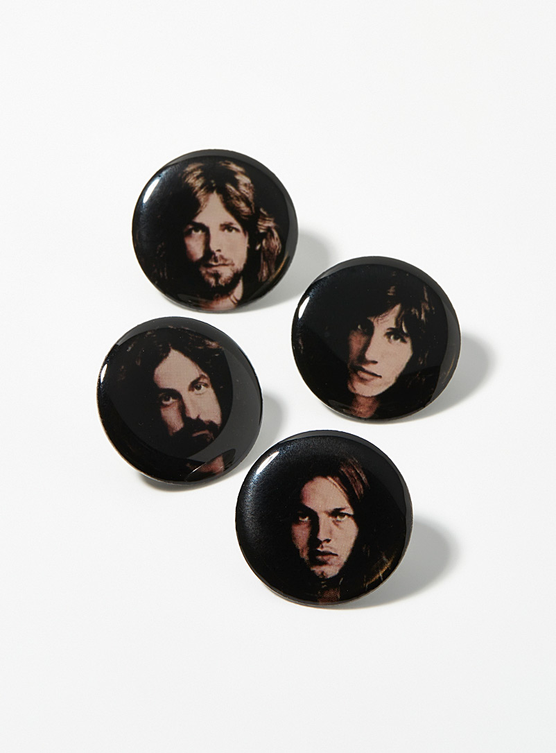 Undercover Black Pink Floyd photo pins Set of 4 for men