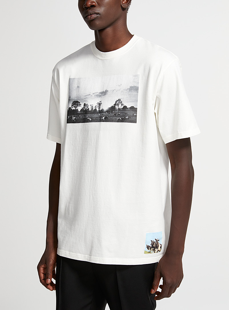 Undercover White Atom Heart Mother print T-shirt for men