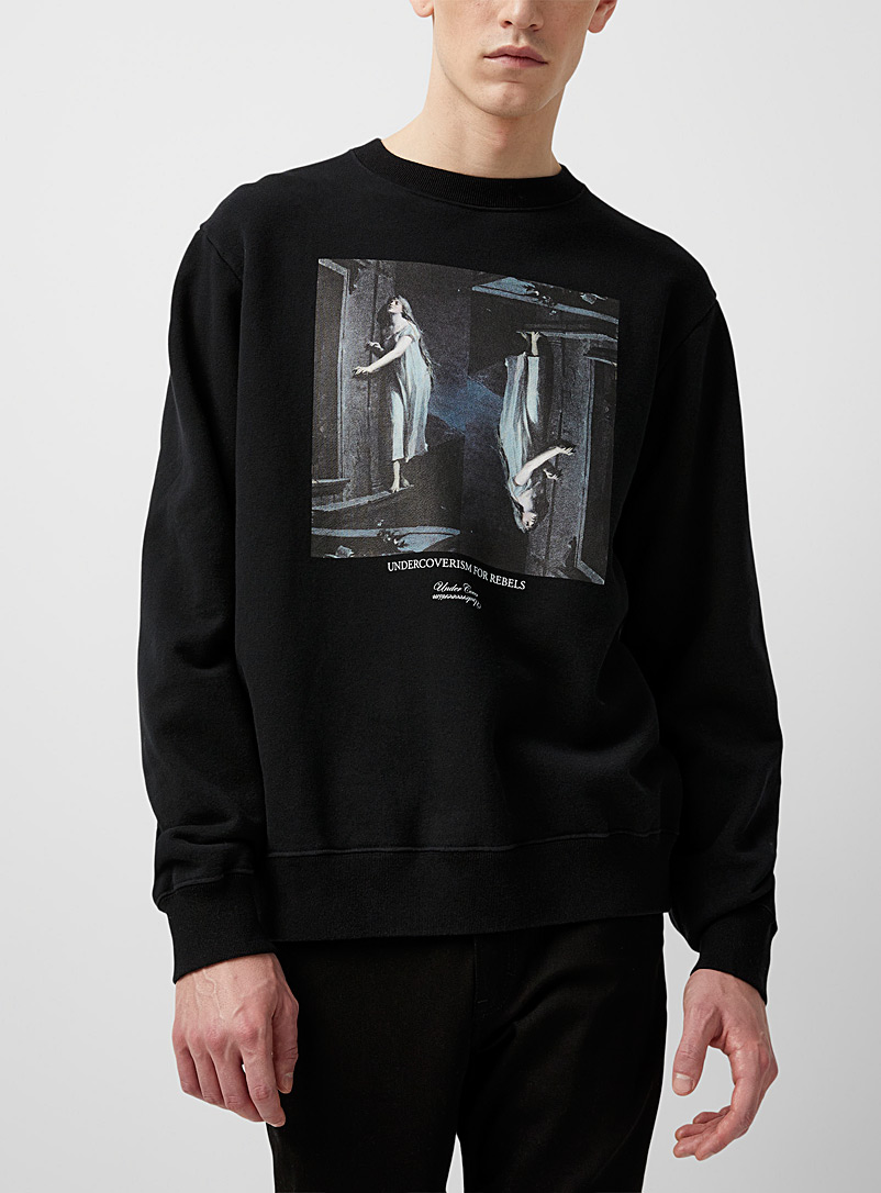 Undercover Black Mirror effect print sweatshirt for men