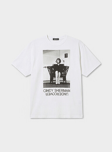Undercover White Cindy Sherman portrait T-shirt for men