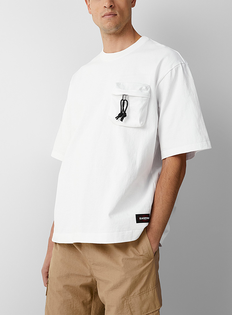 Undercover White Eastpak zippered pocket T-shirt for men
