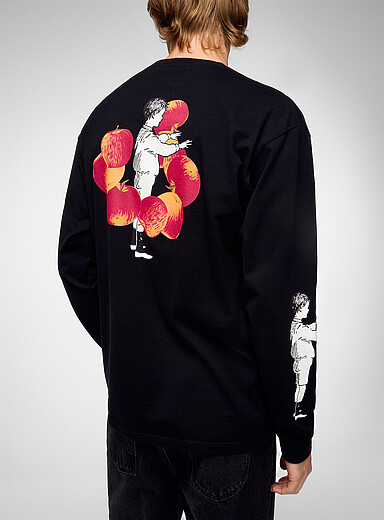 Undercover Black Boy and apples long-sleeve T-shirt for men