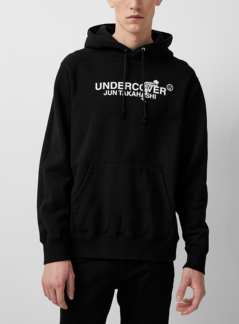 Undercover Black Signature logo hoodie for men