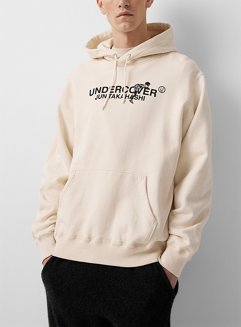 Undercover Ivory White Signature logo hoodie for men