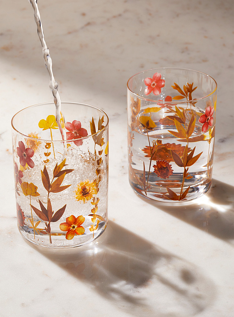 Simons Maison Assorted Dried flowers small glasses Set of 2