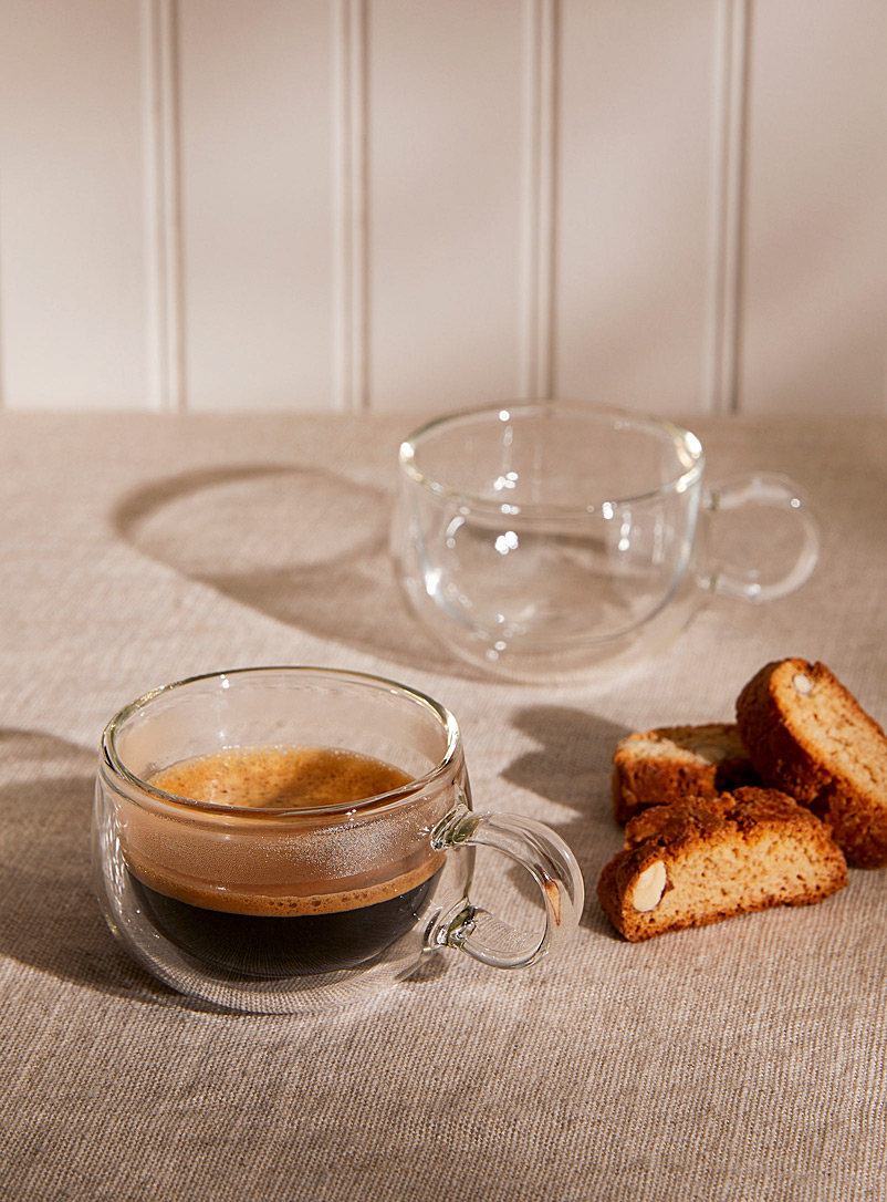 Simons Maison Assorted Double-walled glass espresso cups Set of 2