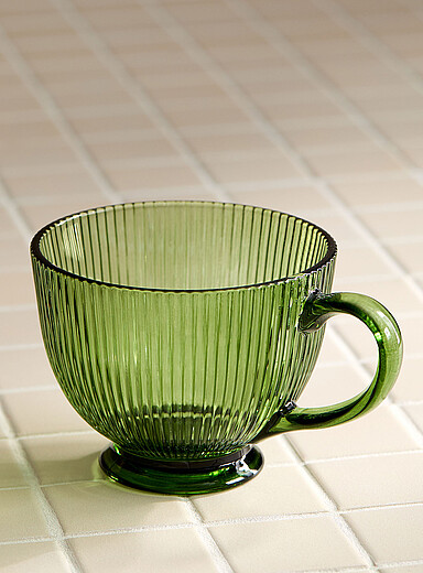 Simons Maison Transparent Fine grooved mug