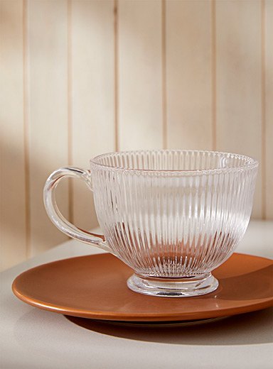 Fine grooved mug