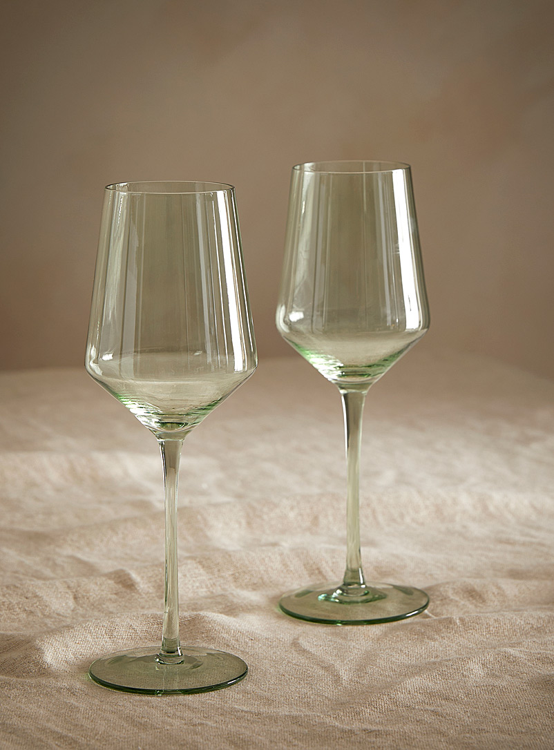 Simons Maison Green Green wine glasses Set of 2