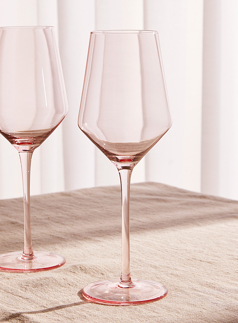 Simons Maison: Les verres &agrave; vin rose pastel Ensemble de 2 Rose