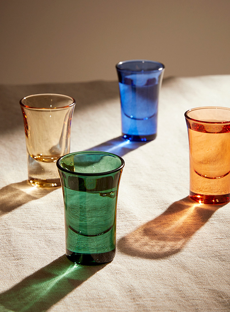Simons Maison: Les verres à shooter colorés Ensemble de 4 Assorti
