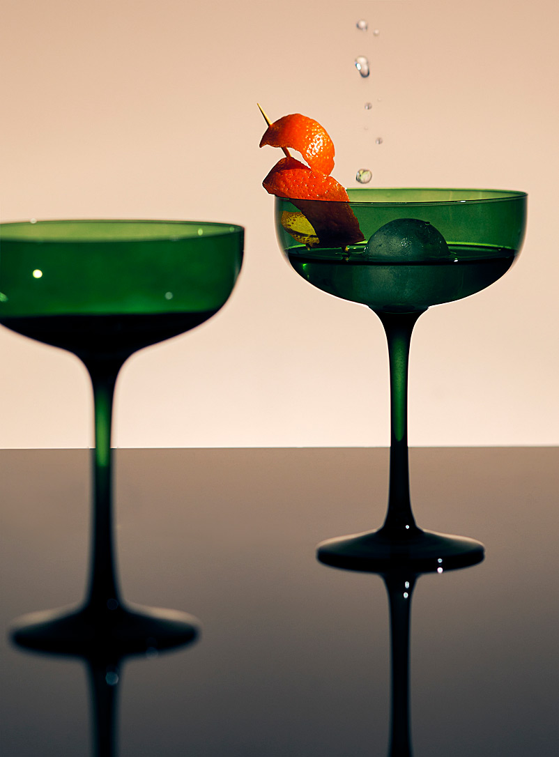 Les verres à cocktail transparents Ensemble de 2