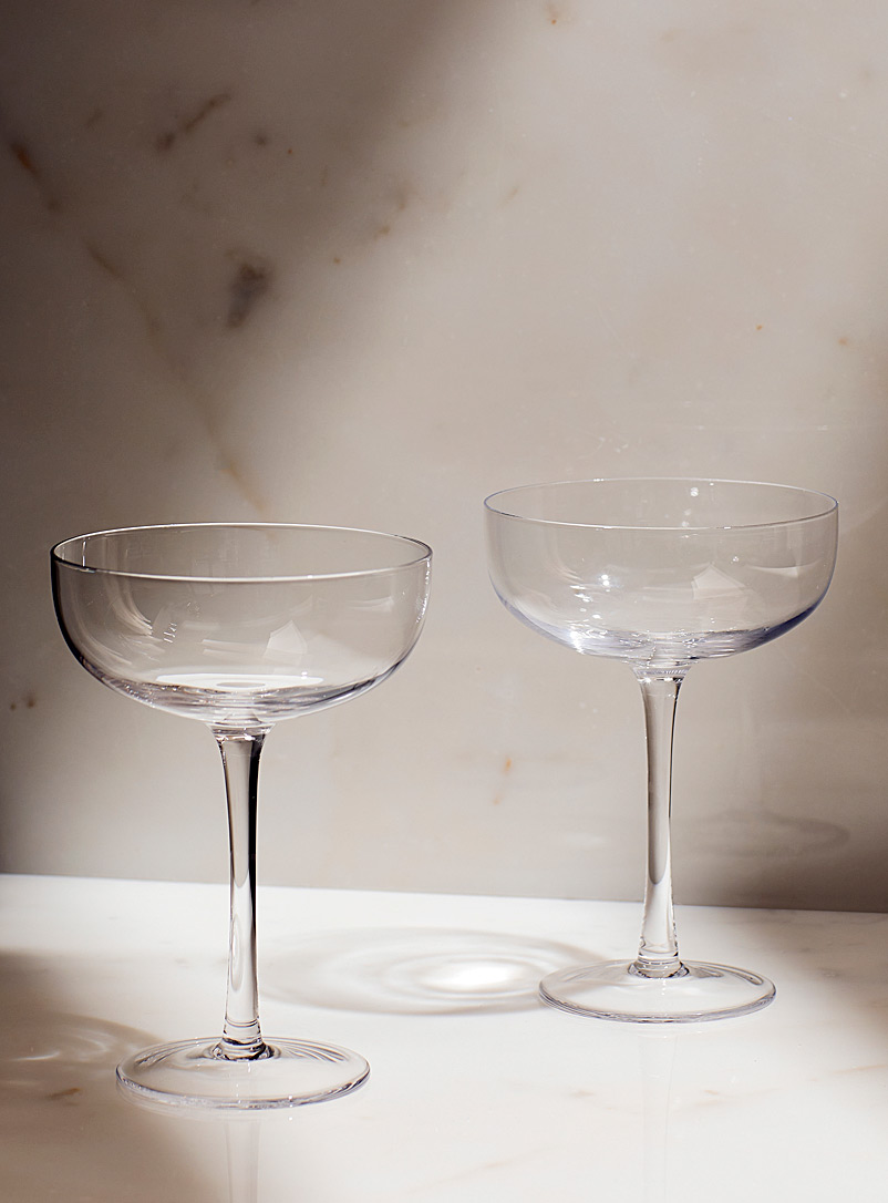 Simons Maison: Les verres à cocktail transparents Ensemble de 2 Assorti