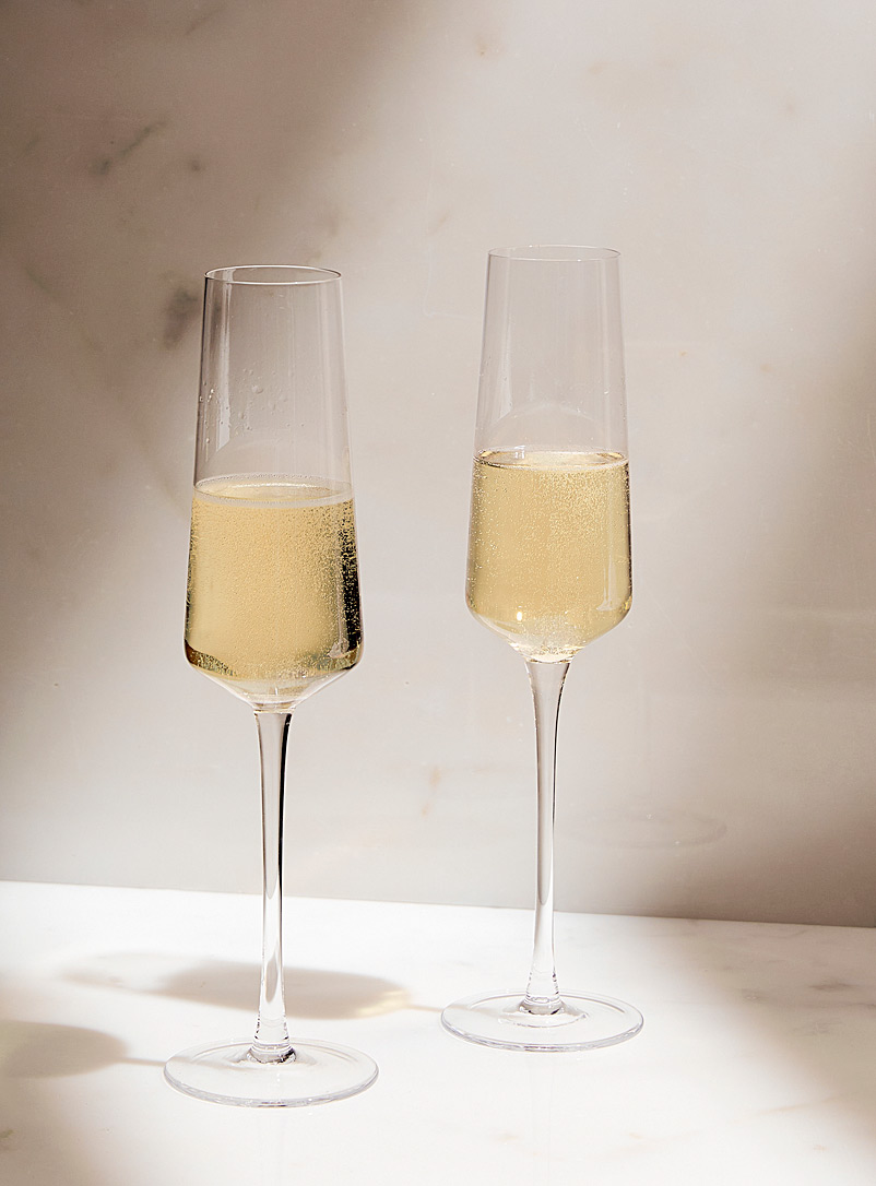 Simons Maison: Les verres à champagne transparents Ensemble de 2 Assorti