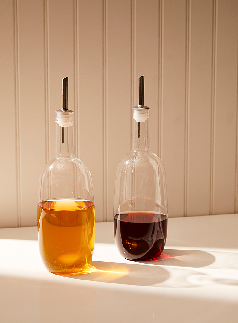 Simons Maison: Le duo en verre bouteilles huile et vinaigre Assorti