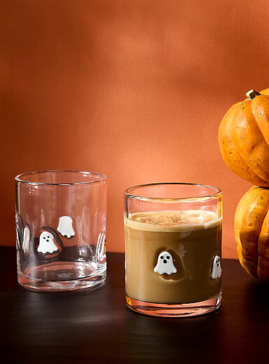 Les verres fant&ocirc;me relief Ensemble de 2 <b>Collection d'Halloween</b>