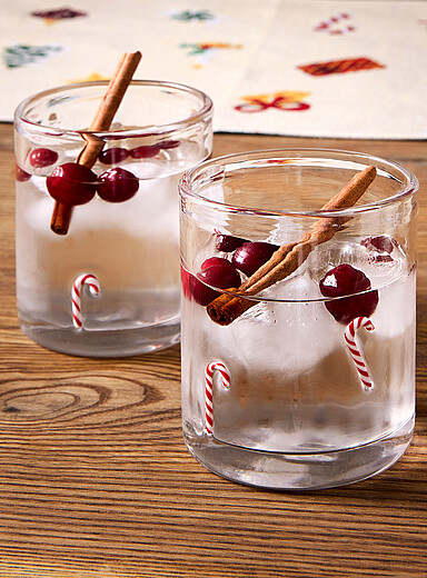 3D winter pattern glasses Set of 2 <b>Christmas Collection</b>