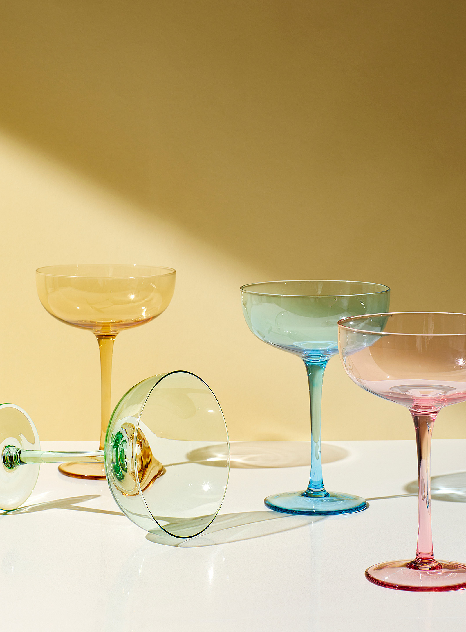 Simons Maison - Les verres à cocktail colorés Ensemble de 4