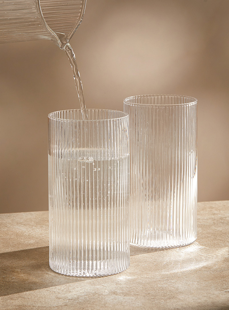 Fine grooved glasses Set of 2 product image 2