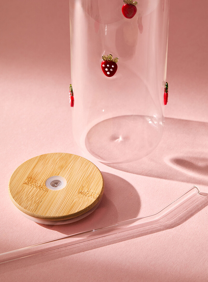 3D fruit large glass with straw product image 2