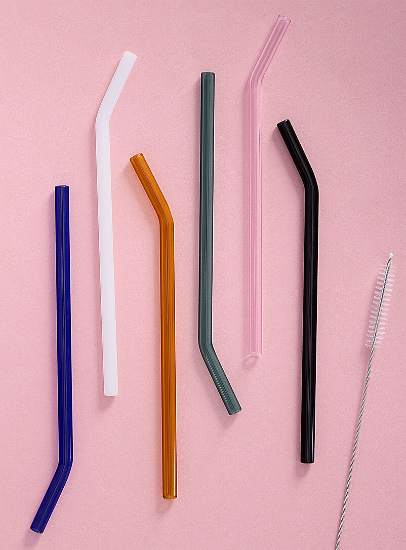 Reusable Glass Straws Set Of 6