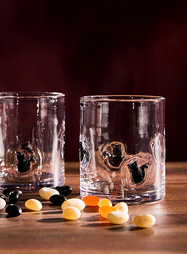 Les verres chats noirs 3D Ensemble de 2 <b>Collection d'Halloween</b>
